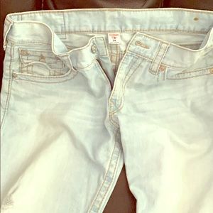 True Religion size 34 light blue jeans 33 length